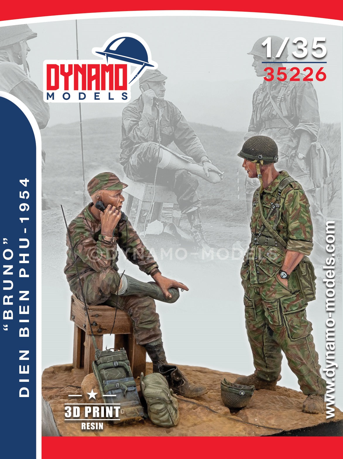 DYNAMO MODEL 35226 VIETNAM SERIES "BRUNO" DIEN BIEN PHU-1954 (2 FIGURES)