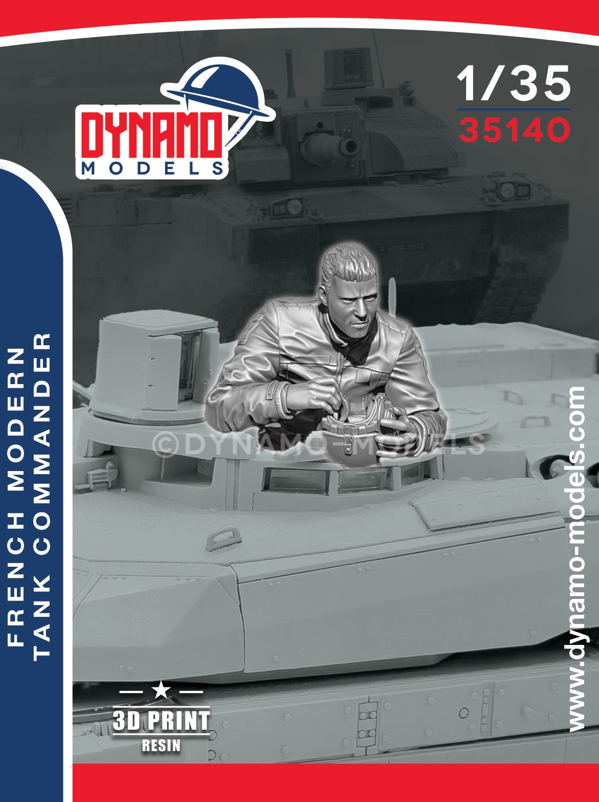 DYNAMO MODEL 35140 MODERN FORCES KIT FRENCH MODERN TANK COMMANDER (1 FIGURE)