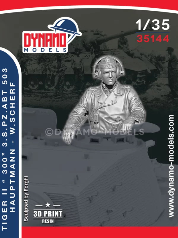 DYNAMO MODELS 1:35 SET 35144 WWII GERMAN TIGER II "300" s.Pz. Abt 503 HAUPTMANN
