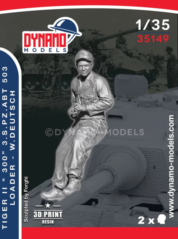 DYNAMO MODELS 1:35 SET 35149 WWII GERMAN TIGER II "300" 3. s.Pz. Abt 503 LOADER