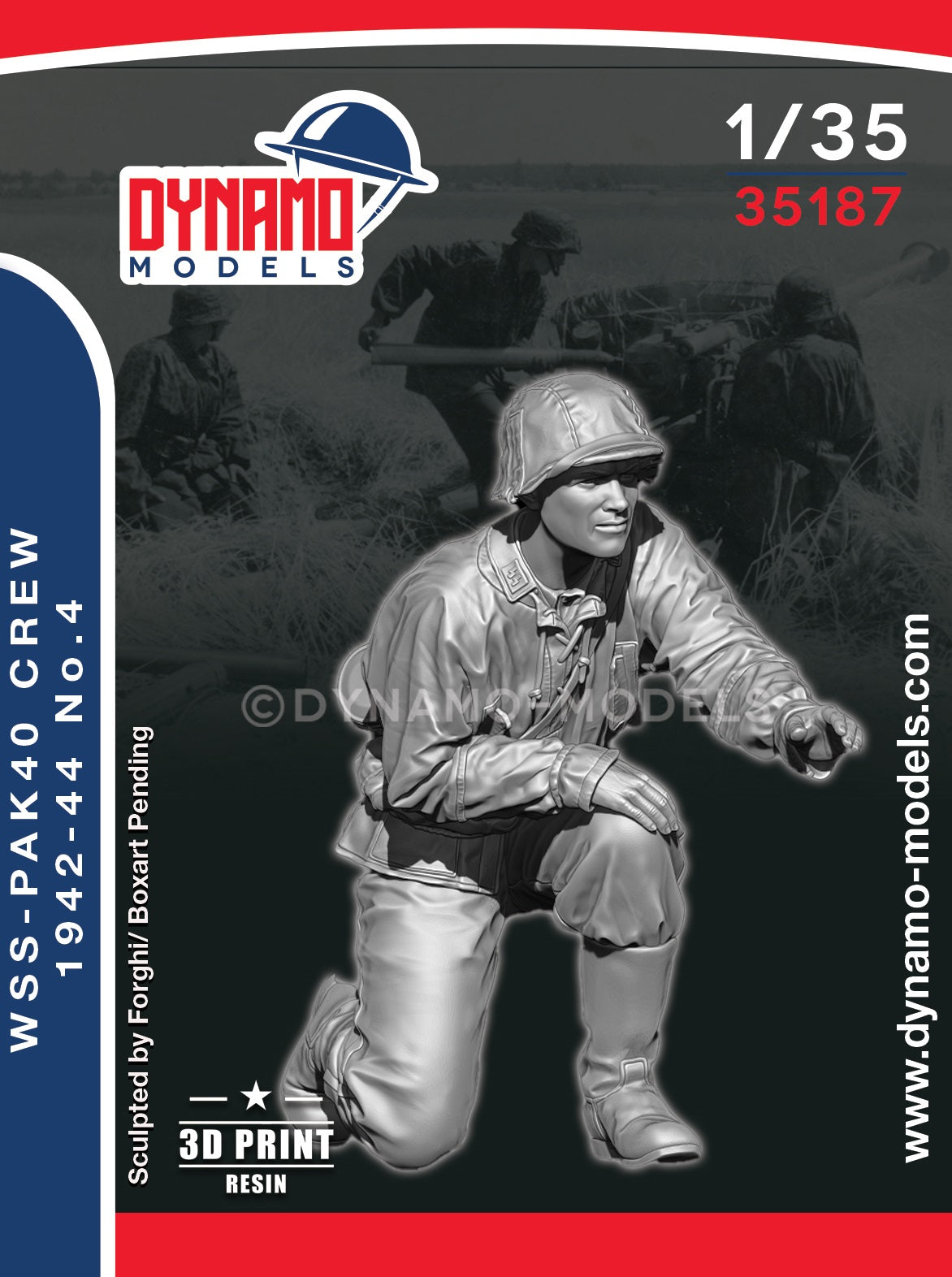DYNAMO MODEL 35187 WWII GERMAN WSS-PAK 40 CREW 1942-44 NO. 4 (1 FIGURE)