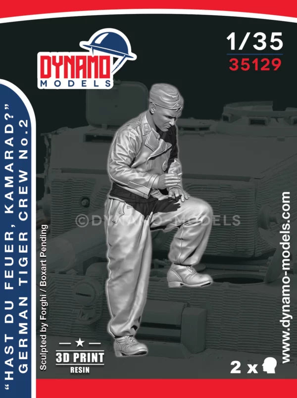 DYNAMO MODEL 35129 WWII GERMAN TIGER CREW NO. 2 "HAST DU FEUER, KAMARAD?"