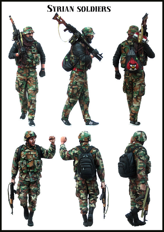 EVOLUTION MINIATURES 1:35 SET EM-35157 MODERN WARS SYRIAN SOLDIERS (2 FIGURES)