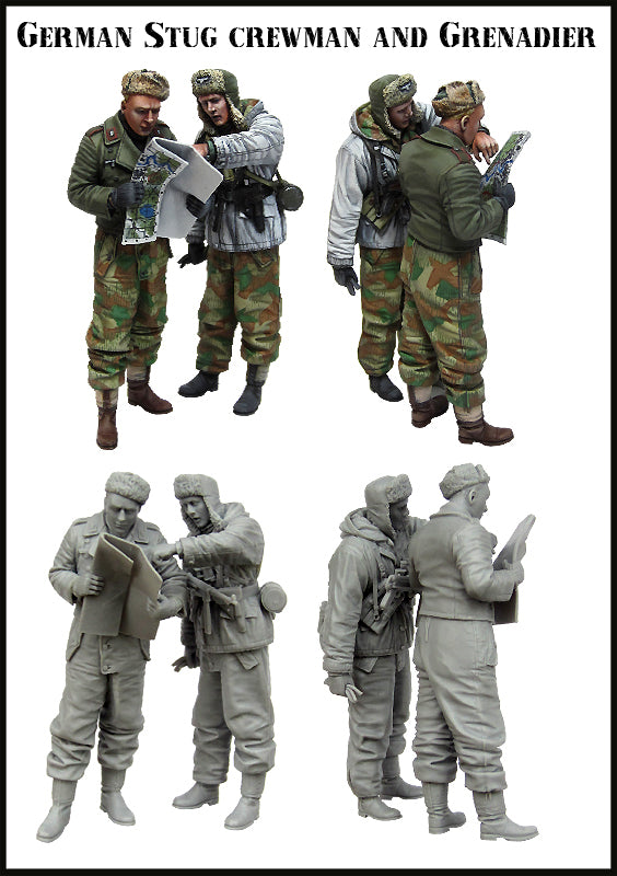 EVOLUTION MINIATURES 1:35 SET EM-35158 WW2 GERMAN STUG CREWMAN & GRENADIER