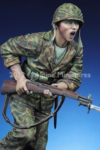 ALPINE MINIATURES 1:16 SET 16018 WWII US "THE CHARGE" USMC 1943-44