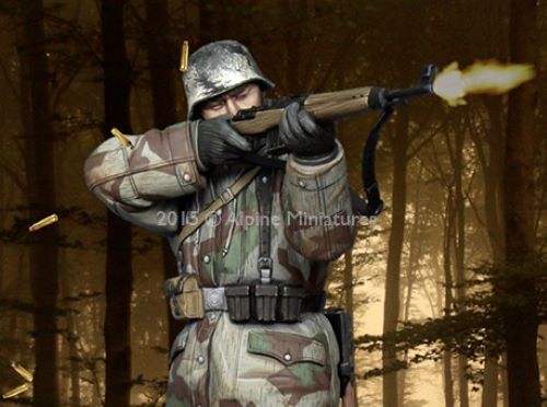 ALPINE MINIATURES 1:16 SET 16029 WWII GERMAN GRENADIER (1 FIGURE/2HEADS)