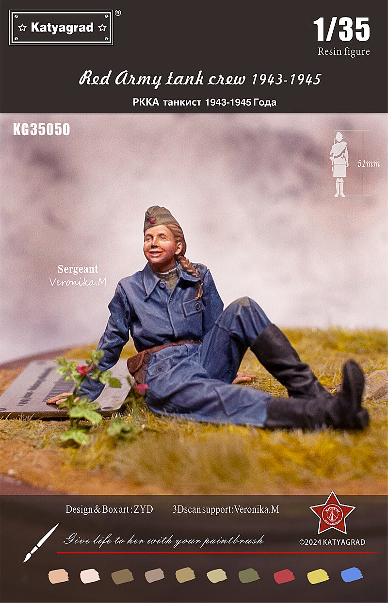 KATYAGRAD MINIATURES 1:35 KG35050 WWII RED ARMY TANK CREW (1 FIGURE) 1943-45