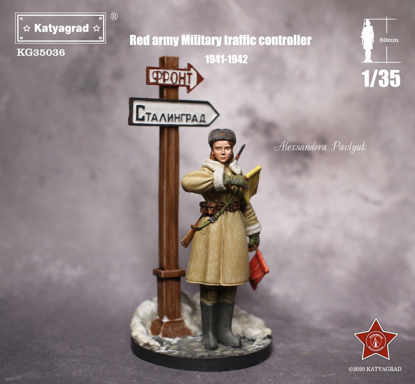KATYAGRAD MINIATURES 1:35 KG35036 RED ARMY MILITARY TRAFFIC OFFICER (WITH BASE)