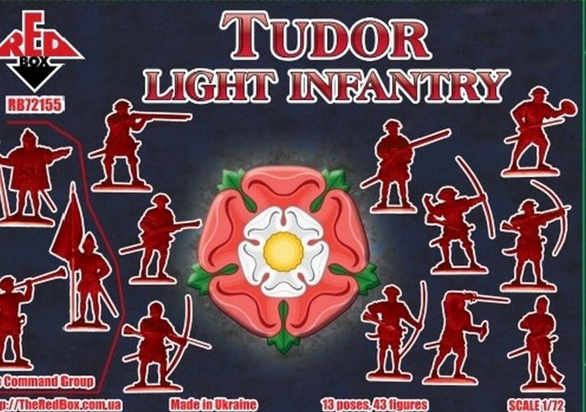 REDBOX 1:72 RB72155 16TH CENTURY TUDOR LIGHT INFANTRY (43 FIGURES)