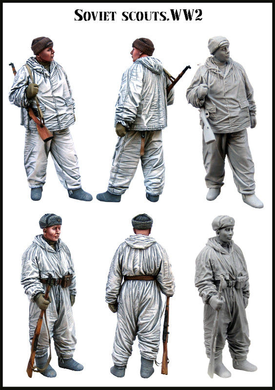 EVOLUTION MINIATURES 1:35 SET EM-35166 WW2 SOVIET SCOUTS (2 FIGURES)