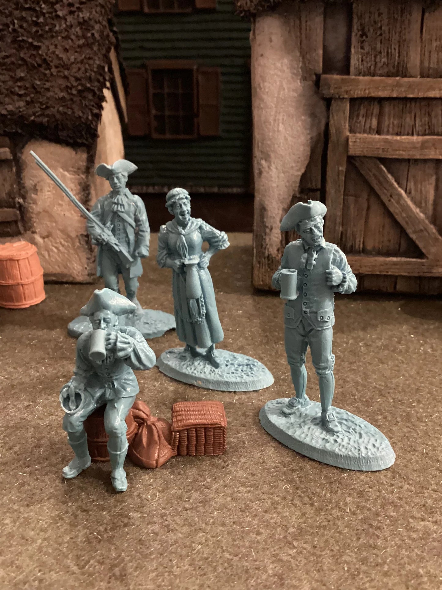 LOD Enterprises Plastic Figure Set LOD074 AMERICAN REVOLUTIONARY WAR CAMP