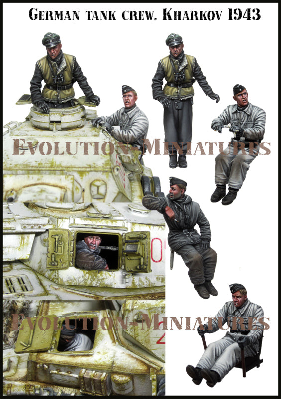 EVOLUTION MINIATURES 1:35 SET EM-35248 WWII GERMAN TANK CREW, KHARKOV 1943