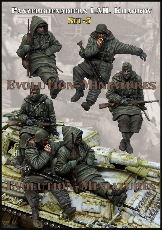 EVOLUTION MINIATURES 1:35 EM-35254 WWII GERMAN PANZERGRENADIERS LAH SET-5