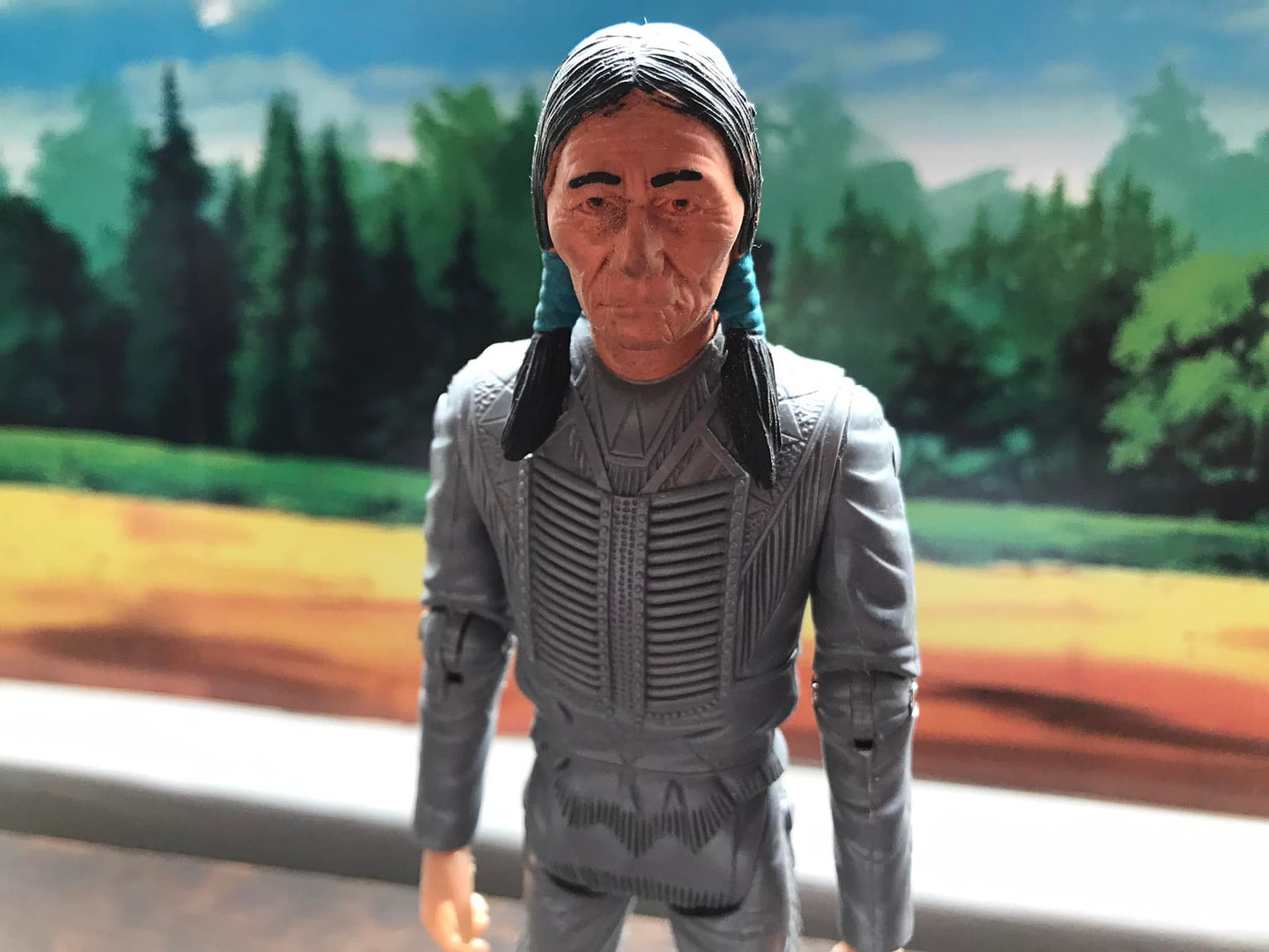 MARX TOYS RECAST 8 INCH TONTO ACTION FIGURE WITH ACCESSORIES (GREEN DRESS)