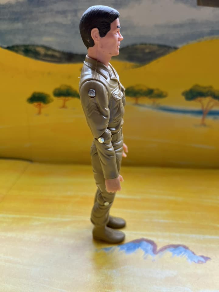 MARX TOYS RECAST 8 INCH ACTION FIGURE RAT PATROL SGT. SAM TROY (TAN)