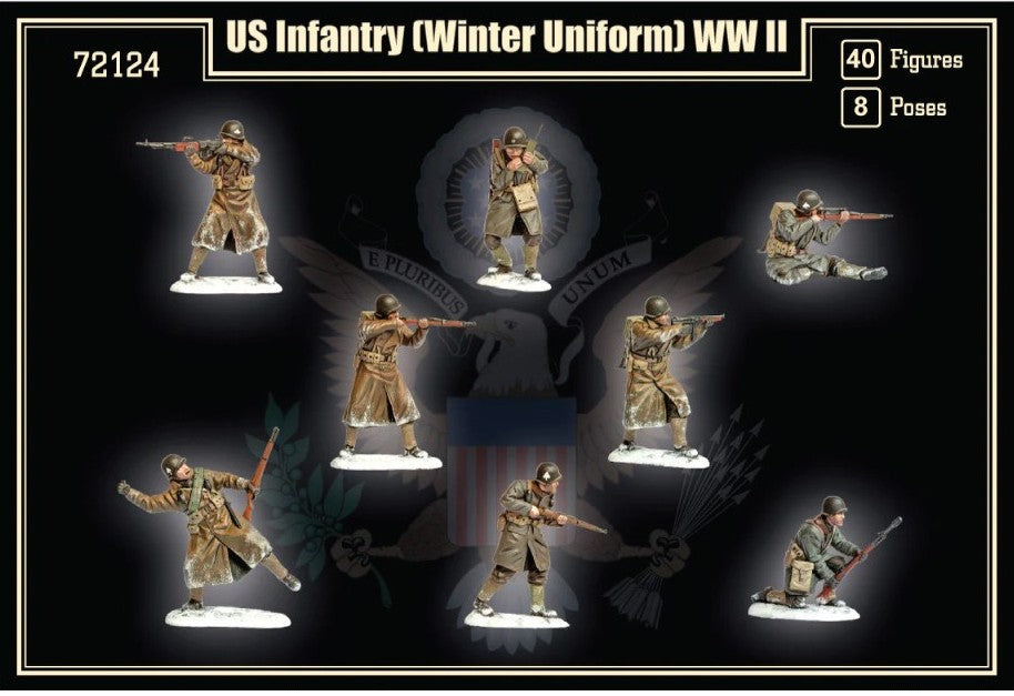 MARS 32039 WORLD WAR II U.S. INFANTRY (WINTER UNIFORM) 15 FIGURES/ 8 POSES