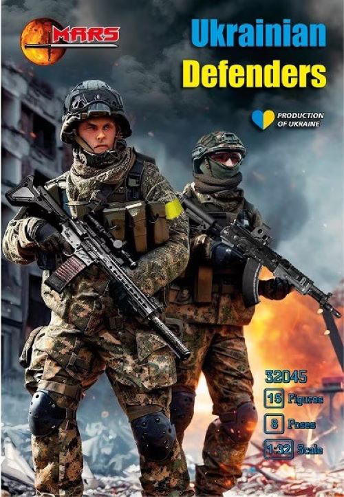MARS 32045 MODERN WARS UKRAINIAN DEFENDERS 1:32 15 FIGURES/ 8 POSES (KHAKI)