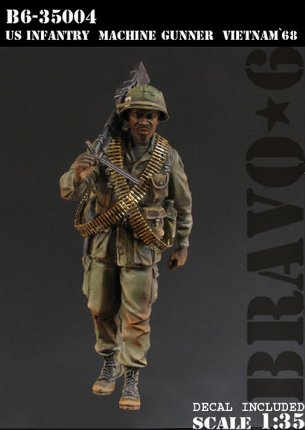 BRAVO *6 35004 VIETNAM WAR 1968 U.S. INFANTRY MACHINE GUNNER 1:35
