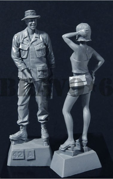 BRAVO *6 35042 VIETNAM WAR "ME SO HORNY!" G.I. & Boom-Boom Girl (2 FIGURES)