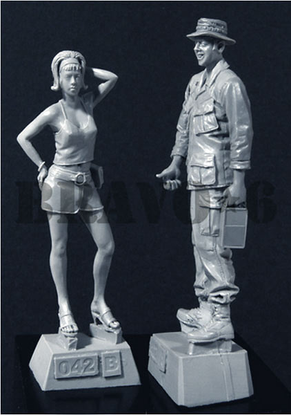 BRAVO *6 35042 VIETNAM WAR "ME SO HORNY!" G.I. & Boom-Boom Girl (2 FIGURES)