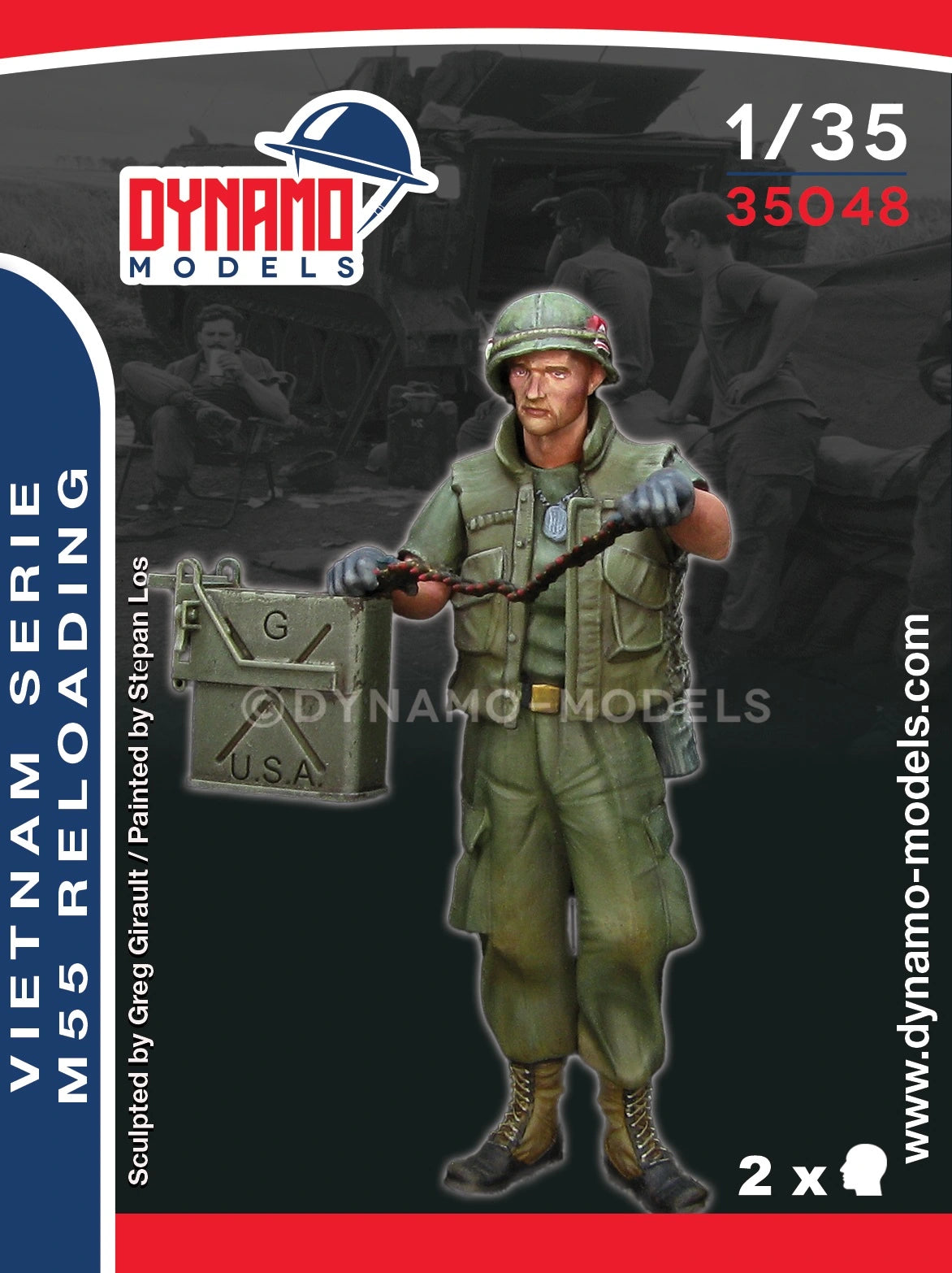 DYNAMO MODEL 35049 VIETNAM SERIES U.S. SOLDIER RELOADING M55 W/ AMMO BOXES