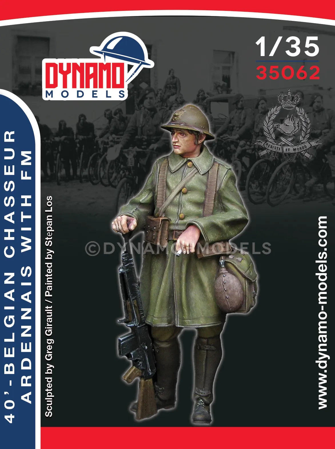 DYNAMO MODEL 35062 1:35 KIT WWII '40 BELGIAN CHASSEUR ARDENNAIS W/ FM (1 FIGURE)