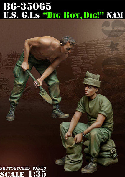 BRAVO *6 35065 VIETNAM WAR U.S. G.I.'s "DIG BOY, DIG!" PHOTOETCHED (2 FIGURES)