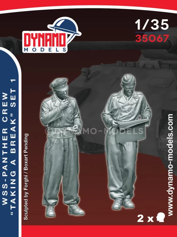DYNAMO MODEL 35067 WWII GERMAN WSS PANTHER CREW NO. 1 "TAKING A BREAK" 2 FIGURES