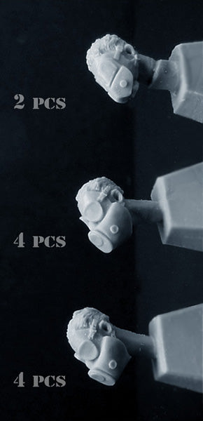 BRAVO *6 35087 VIETNAM WAR heads in M17 & XM28 GAS MASKS (1:35)--10 PIECES