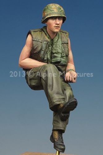 ALPINE MINIATURES 1:35 SET 35161 VIETNAM WAR US TANKER # 2 (1 FIGURE-2 HEADS)