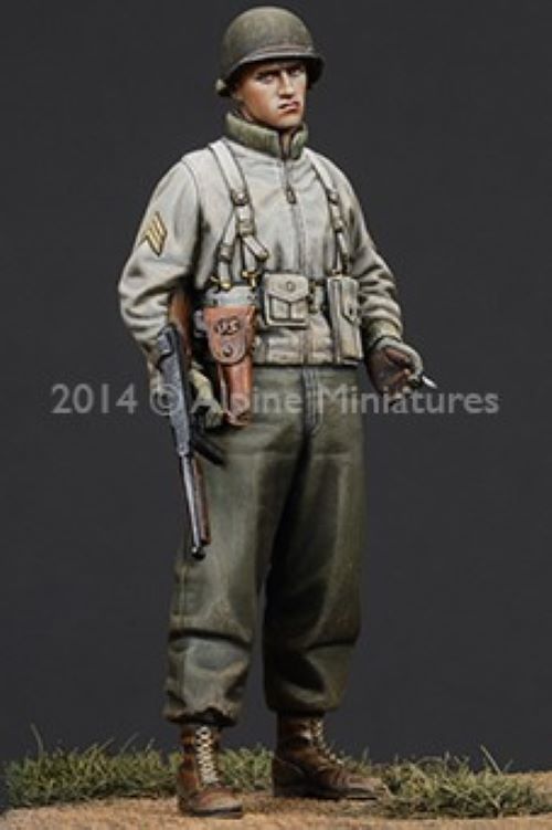 ALPINE MINIATURES 1:35 SET 35184 WWII US INFANTRY NCO (1 FIGURE-2 HEADS)
