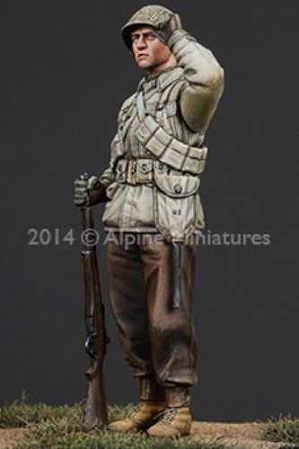 ALPINE MINIATURES 1:35 SET 35185 WWII US INFANTRY (1 FIGURE-2 HEADS)