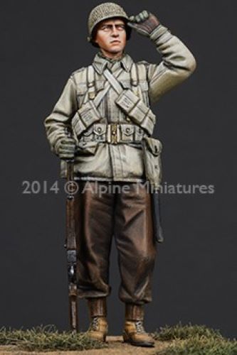 ALPINE MINIATURES 1:35 SET 35185 WWII US INFANTRY (1 FIGURE-2 HEADS)