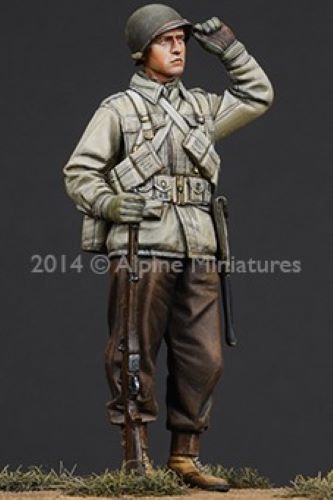 ALPINE MINIATURES 1:35 SET 35185 WWII US INFANTRY (1 FIGURE-2 HEADS)