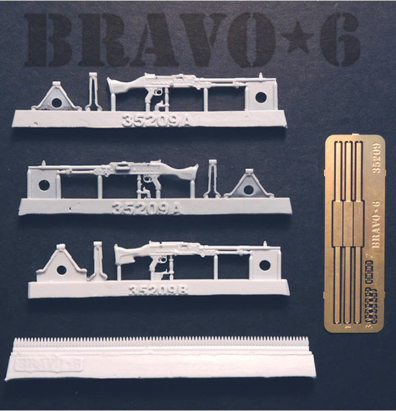 BRAVO *6 35209 VIETNAM WAR FN MAG MACHINE GUNS PHOTOETCHED- 3 PIECES