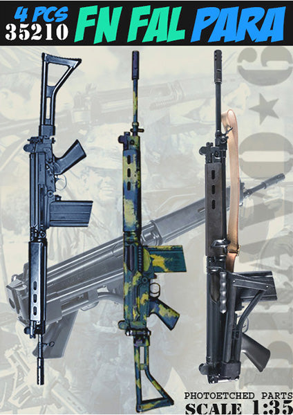BRAVO *6 35210 VIETNAM WAR FN FAL PARA BATTLE RIFLES PHOTOETCHED- 3 PIECES