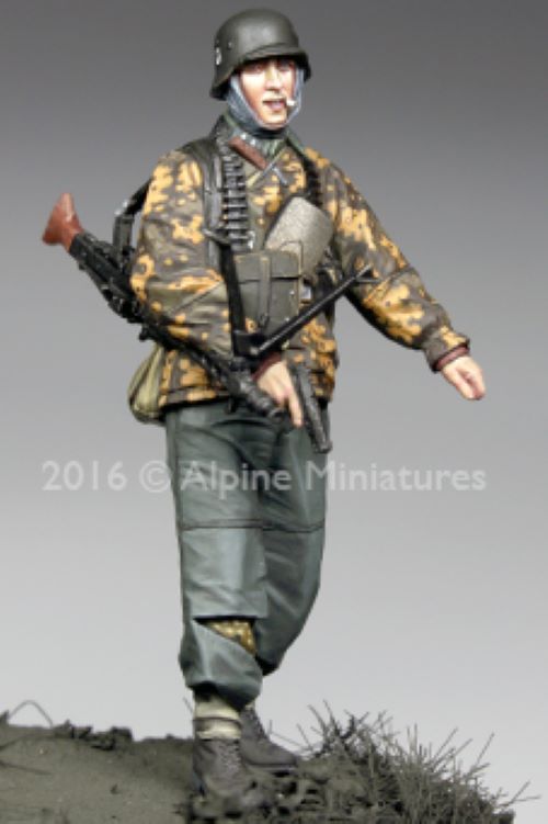 ALPINE MINIATURES 1:35 SET 35211 WWII GERMAN SS MG SCHUTZE KG HANSEN (1 FIGURE)