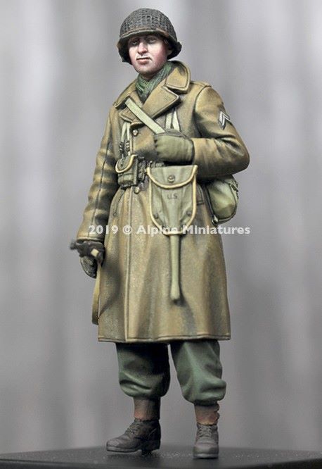ALPINE MINIATURES 1:35 SET 35259 WWII US INFANTRY WINTER (1 FIGURE-2 HEADS)