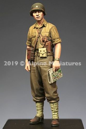 ALPINE MINIATURES 1:35 SET 35269 WWII US TANK OFFICER SUMMER (1 FIGURE-2 HEADS)