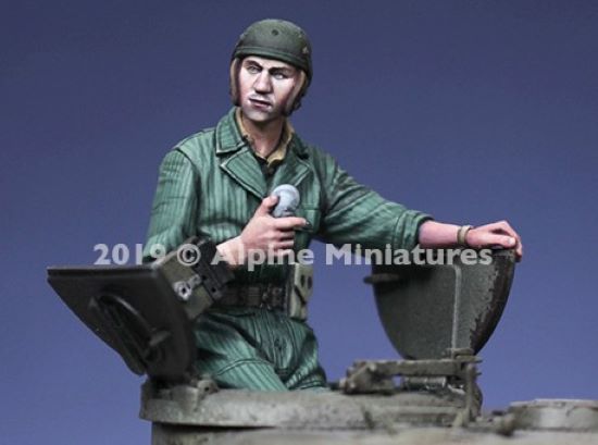 ALPINE MINIATURES 1:35 SET 35270 WWII US TANK COMMANDER SUMMER (1 FIGURE-2 HEADS)