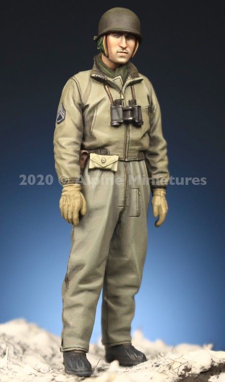 ALPINE MINIATURES 1:35 SET 35284 WWII US TANK COMMANDER (1 FIGURE-2 HEADS)