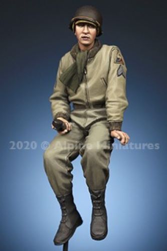 ALPINE MINIATURES 1:35 SET 35285 WWII US TANK COMMANDER #2 (1 FIGURE-2 HEADS)