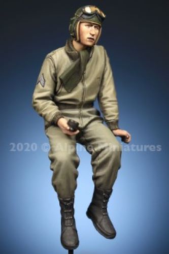 ALPINE MINIATURES 1:35 SET 35285 WWII US TANK COMMANDER #2 (1 FIGURE-2 HEADS)