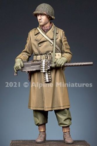 ALPINE MINIATURES 1:35 SET 35293 WWII US MG GUNNER WINTER (1 FIGURE-2 HEADS)