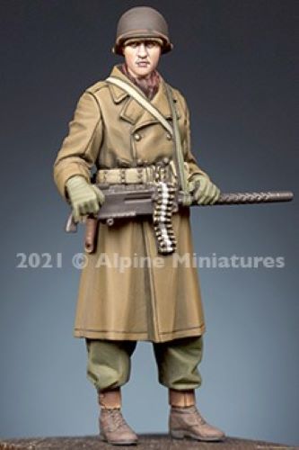 ALPINE MINIATURES 1:35 SET 35293 WWII US MG GUNNER WINTER (1 FIGURE-2 HEADS)