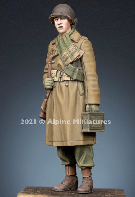 ALPINE MINIATURES 1:35 SET 35294 WWII US AMMO CARRIER WINTER (1 FIGURE-2 HEADS)