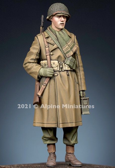ALPINE MINIATURES 1:35 SET 35294 WWII US AMMO CARRIER WINTER (1 FIGURE-2 HEADS)