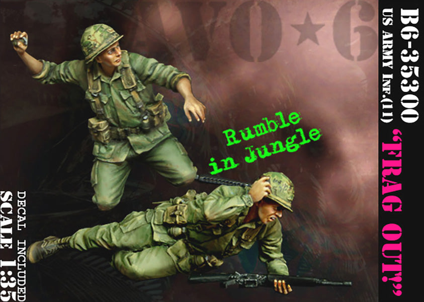 BRAVO *6 35300 VIETNAM WAR U.S. ARMY INFANTRY (11) "FRAG OUT!" 1:35