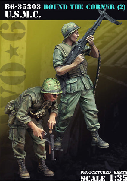 BRAVO *6 35303 VIETNAM WAR U.S. MARINE CORP "ROUND THE CORNER" (2) 1:35