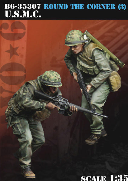 BRAVO *6 35307 VIETNAM WAR 1968 U.S. MARINE CORPS "ROUND THE CORNER" (3) 1:35